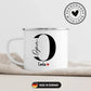 Opa - Tasse mit Namen der Enkelkinder Little Mathilda Little Mathilda Emaille Tasse