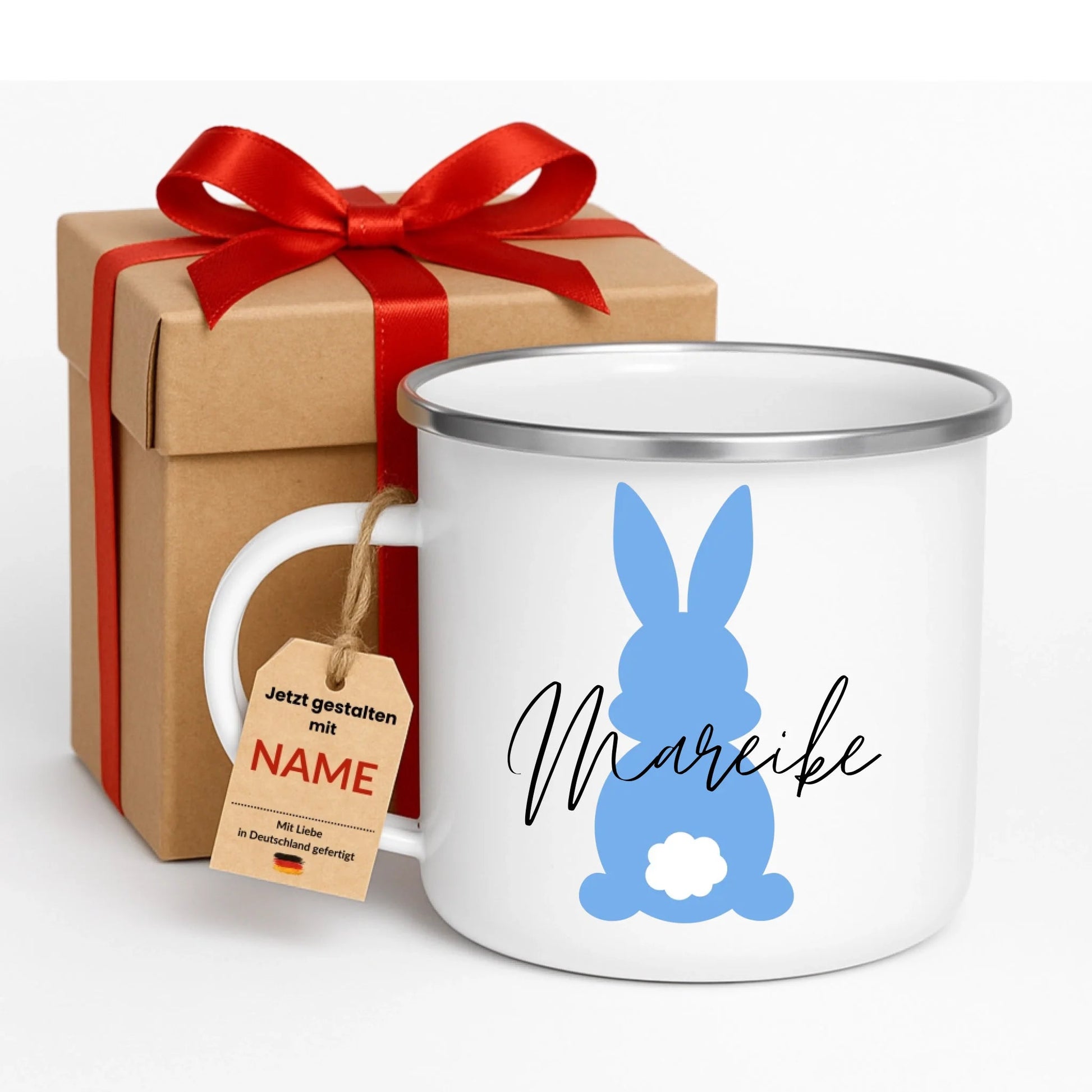 Bruchsichere Emaille Tasse für Kinder – personalisierte Kindertasse mit Namen, kratzfest und nachhaltig hergestellt