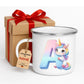 Personalisierte Einhorn Tasse mit Anfangsbuchstaben Little Mathilda Little Mathilda Emaille Tasse