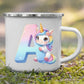 Personalisierte Einhorn Tasse mit Anfangsbuchstaben Little Mathilda Little Mathilda Emaille Tasse