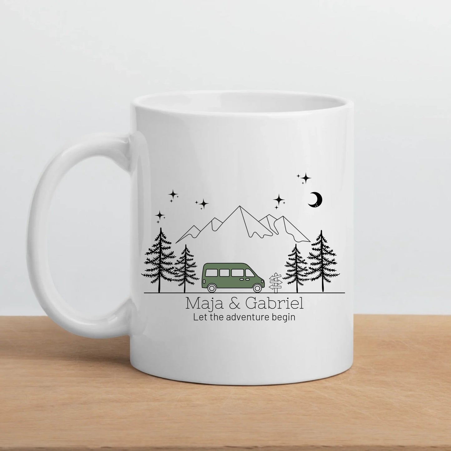 Personalisierte Emaille Camping Tasse "Bunter Camper" Little Mathilda Little Mathilda Emaille Tasse