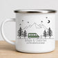 Personalisierte Emaille Camping Tasse "Bunter Camper" Little Mathilda Little Mathilda Emaille Tasse