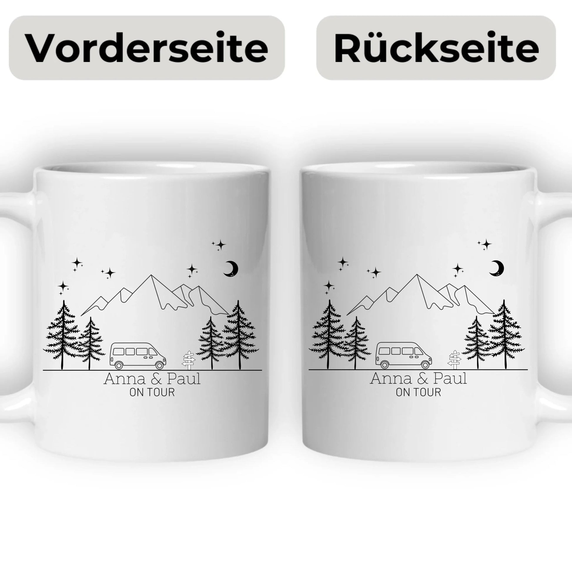 Personalisierte Emaille Camping Tasse Camper Van Little Mathilda Little Mathilda Emaille Tasse