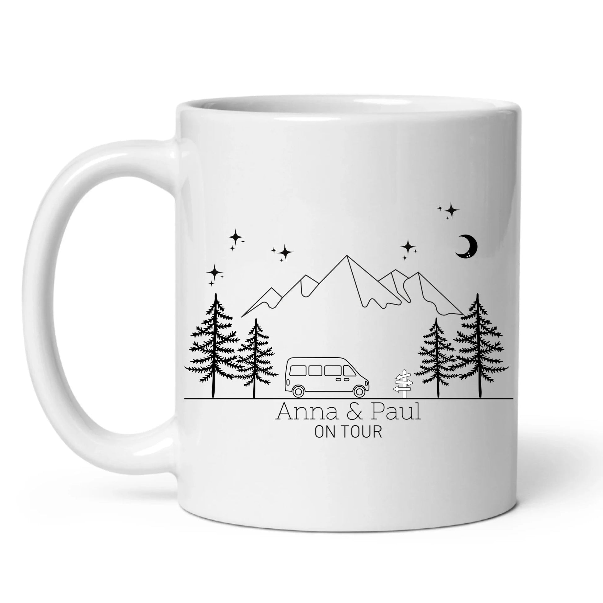 Personalisierte Emaille Camping Tasse Camper Van Little Mathilda Little Mathilda Emaille Tasse
