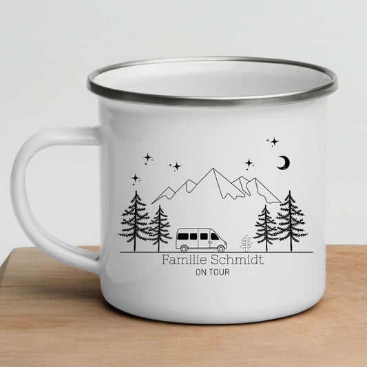 Personalisierte Emaille Camping Tasse "Camping Bus" Little Mathilda Little Mathilda Emaille Tasse