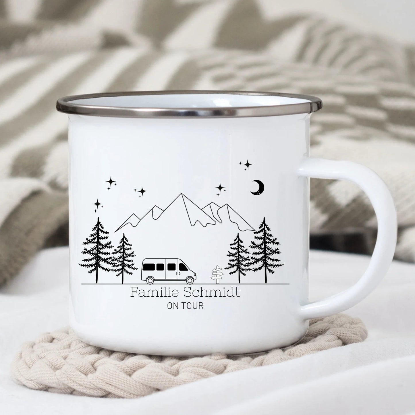 Personalisierte Emaille Camping Tasse "Camping Bus" Little Mathilda Little Mathilda Emaille Tasse