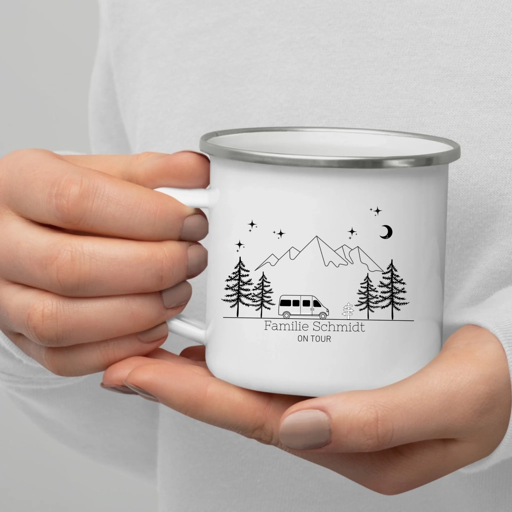 Personalisierte Emaille Camping Tasse "Camping Bus" Little Mathilda Little Mathilda Emaille Tasse