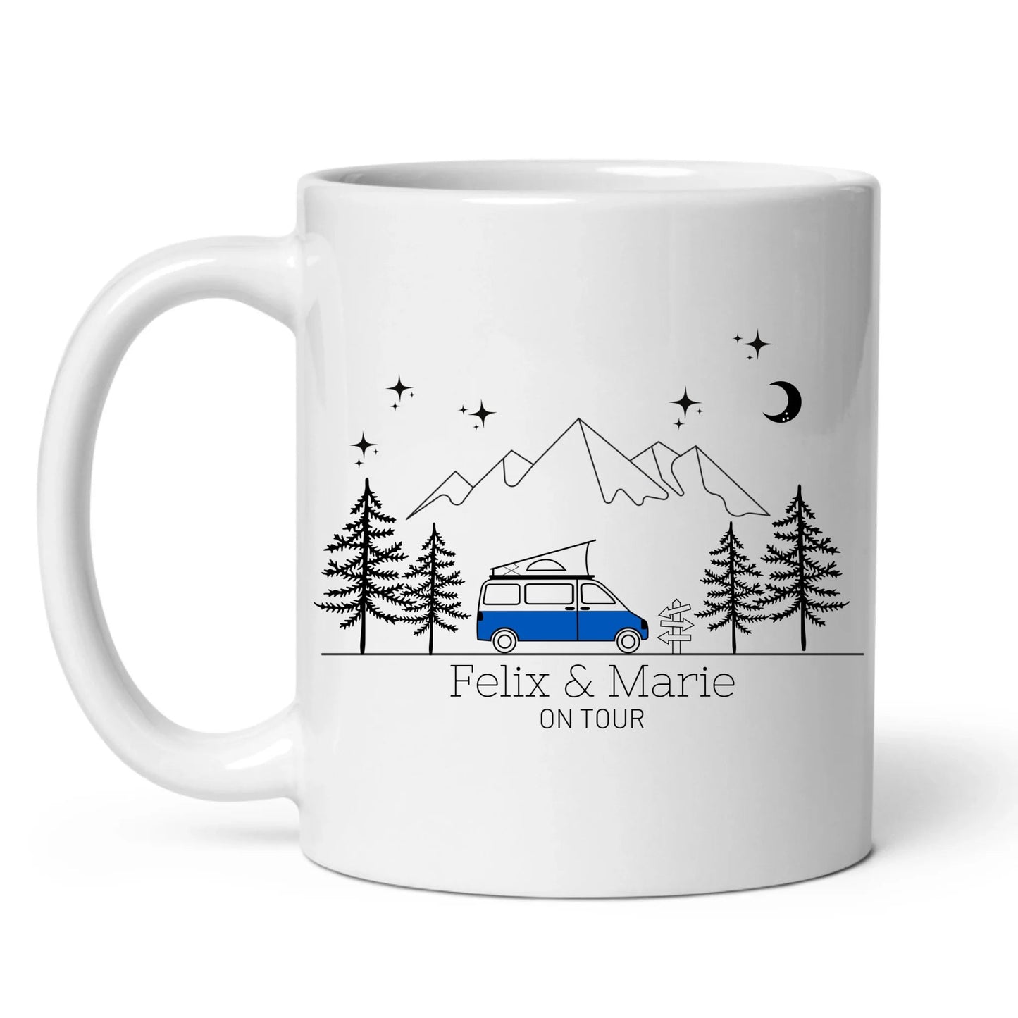 Personalisierte Emaille Camping Tasse "Campingvan mit Aufstelldach" Little Mathilda Little Mathilda Emaille Tasse