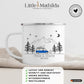Personalisierte Emaille Camping Tasse "Campingvan mit Aufstelldach" Little Mathilda Little Mathilda Emaille Tasse