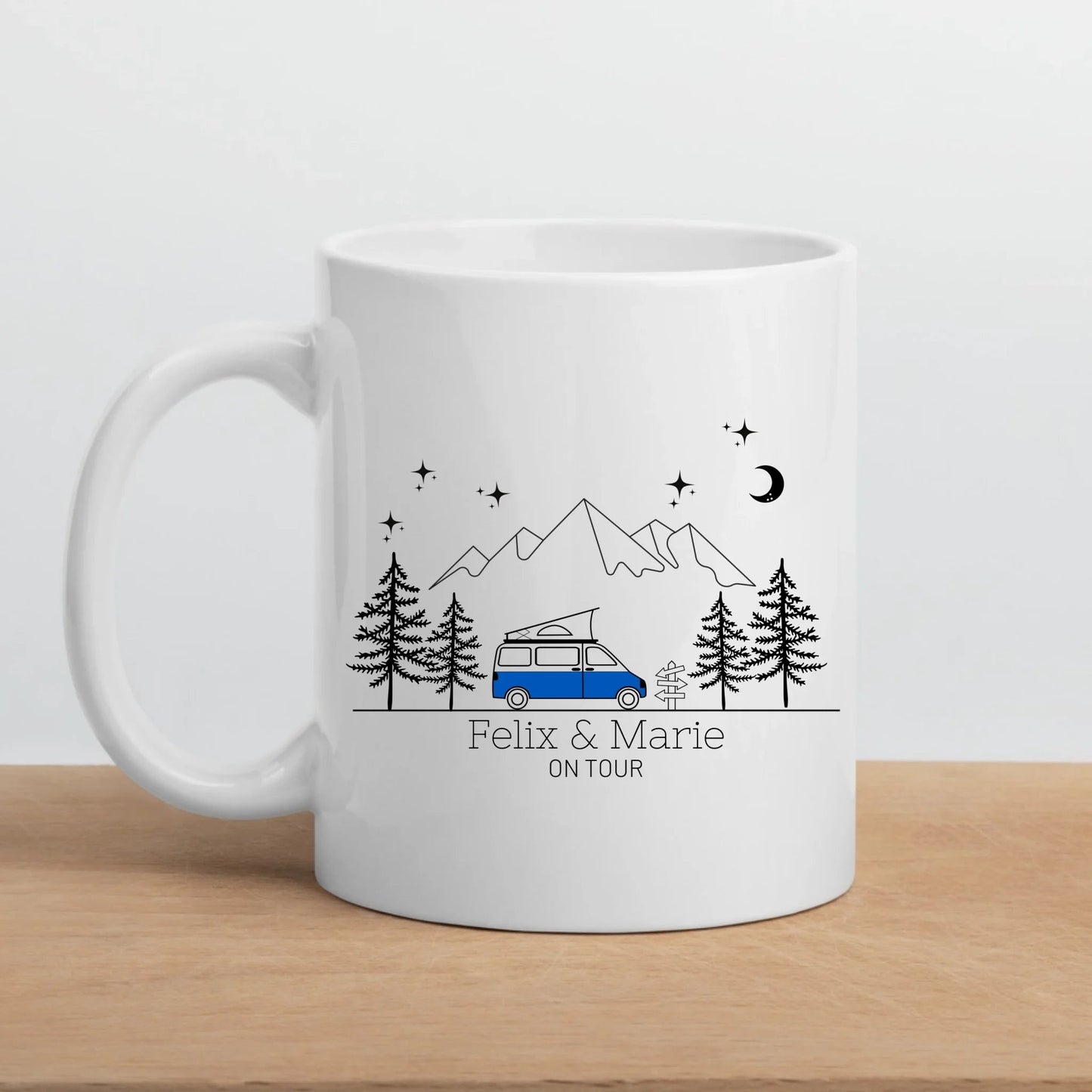 Personalisierte Emaille Camping Tasse "Campingvan mit Aufstelldach" Little Mathilda Little Mathilda Emaille Tasse