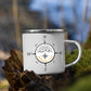 Personalisierte Emaille Camping Tasse "Kompass" Little Mathilda Little Mathilda Emaille Tasse