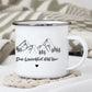 Personalisierte Emaille Camping Tasse mit Camping - Zitaten Little Mathilda Little Mathilda Emaille Tasse