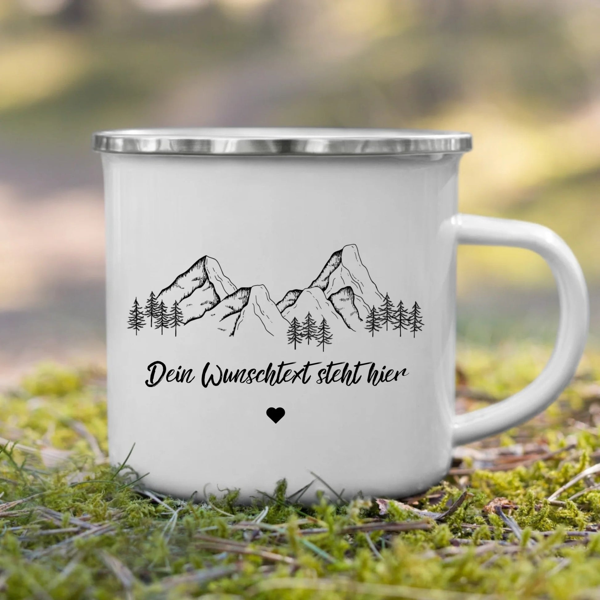 Personalisierte Emaille Camping Tasse mit Camping - Zitaten Little Mathilda Little Mathilda Emaille Tasse