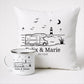 Personalisierte Emaille Camping Tasse mit Namen – Camper am Meer mit Leuchtturm | Geschenk für Camper Little Mathilda Little Mathilda Emaille Tasse