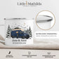 Personalisierte Emaille Camping Tasse mit Namen „Campervan im Winter“ Little Mathilda Little Mathilda Emaille Tasse