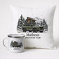 Personalisierte Emaille Camping Tasse mit Namen „Offroad Camper im Winter“ Little Mathilda Little Mathilda Emaille Tasse
