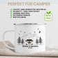 Personalisierte Emaille Camping Tasse mit Namen „Wohnmobil und Wohnwagen im Winter“ Little Mathilda Little Mathilda Emaille Tasse