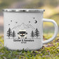 Personalisierte Emaille Camping Tasse mit Namen „Wohnmobil und Wohnwagen im Winter“ Little Mathilda Little Mathilda Emaille Tasse