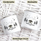Personalisierte Emaille Camping Tasse mit Namen „Wohnmobil und Wohnwagen im Winter“ Little Mathilda Little Mathilda Emaille Tasse