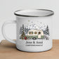 Personalisierte Emaille Camping Tasse mit Namen „Wohnwagen Weihnachten“ Little Mathilda Little Mathilda Emaille Tasse
