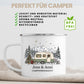 Personalisierte Emaille Camping Tasse mit Namen „Wohnwagen Weihnachten“ Little Mathilda Little Mathilda Emaille Tasse