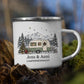 Personalisierte Emaille Camping Tasse mit Namen „Wohnwagen Weihnachten“ Little Mathilda Little Mathilda Emaille Tasse