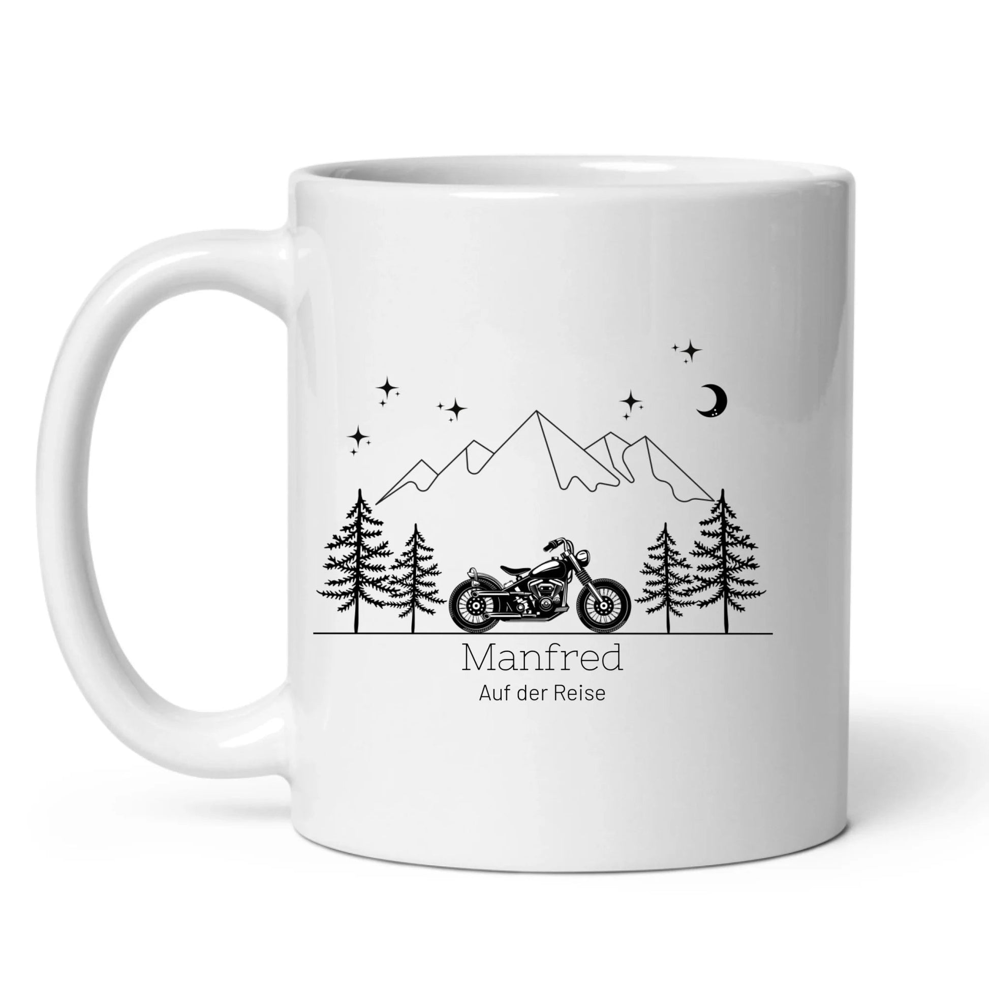 Personalisierte Emaille Camping Tasse Motorrad Little Mathilda Little Mathilda Emaille Tasse