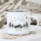 Personalisierte Emaille Camping Tasse Motorrad Little Mathilda Little Mathilda Emaille Tasse