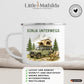 Personalisierte Emaille Camping Tasse Offroad Camper mit Schlafdach Little Mathilda Little Mathilda Emaille Tasse