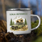 Personalisierte Emaille Camping Tasse Offroad Camper mit Schlafdach Little Mathilda Little Mathilda Emaille Tasse