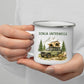 Personalisierte Emaille Camping Tasse Offroad Camper mit Schlafdach Little Mathilda Little Mathilda Emaille Tasse