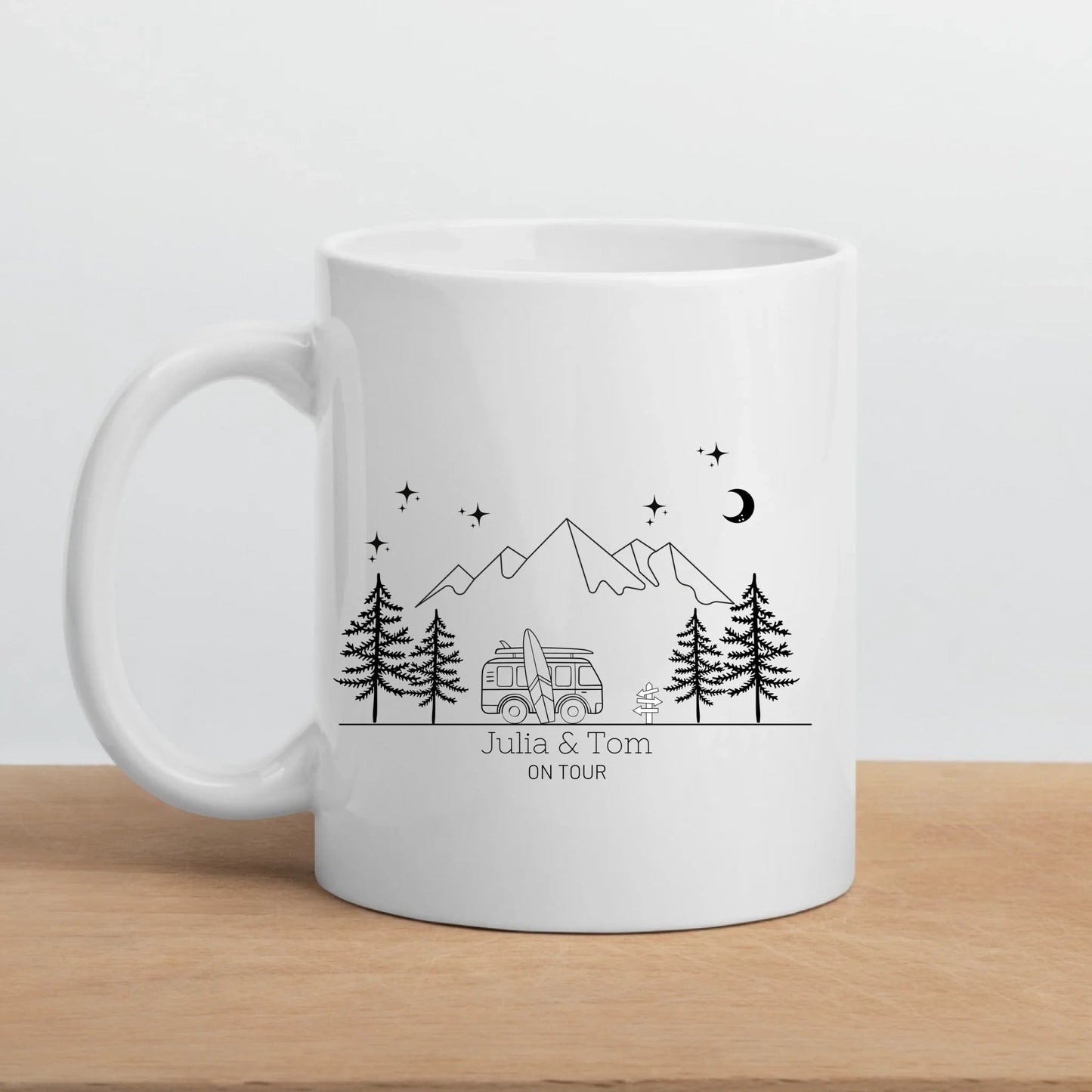 Personalisierte Emaille Camping Tasse "Surfer Van" Little Mathilda Little Mathilda Emaille Tasse