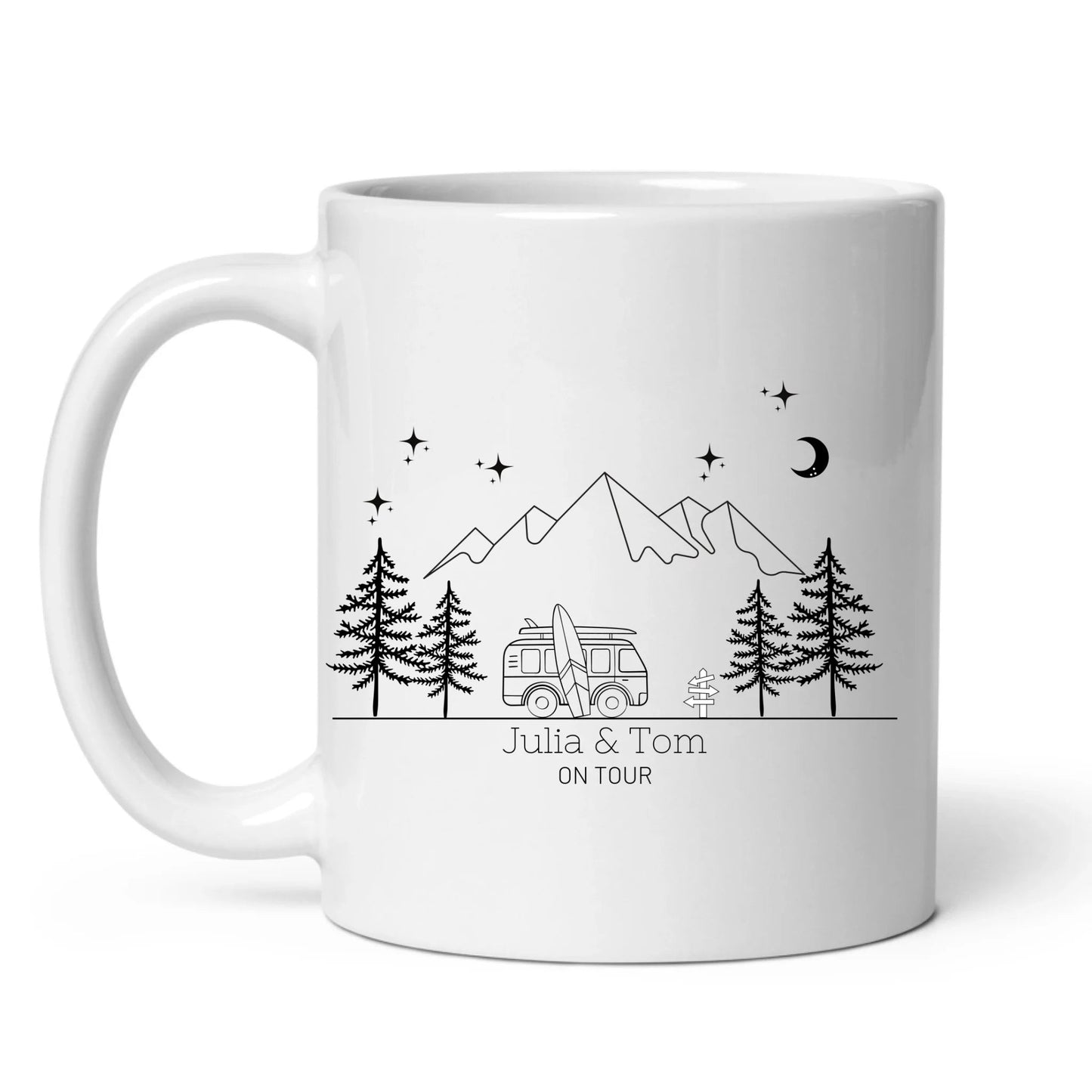 Personalisierte Emaille Camping Tasse "Surfer Van" Little Mathilda Little Mathilda Emaille Tasse