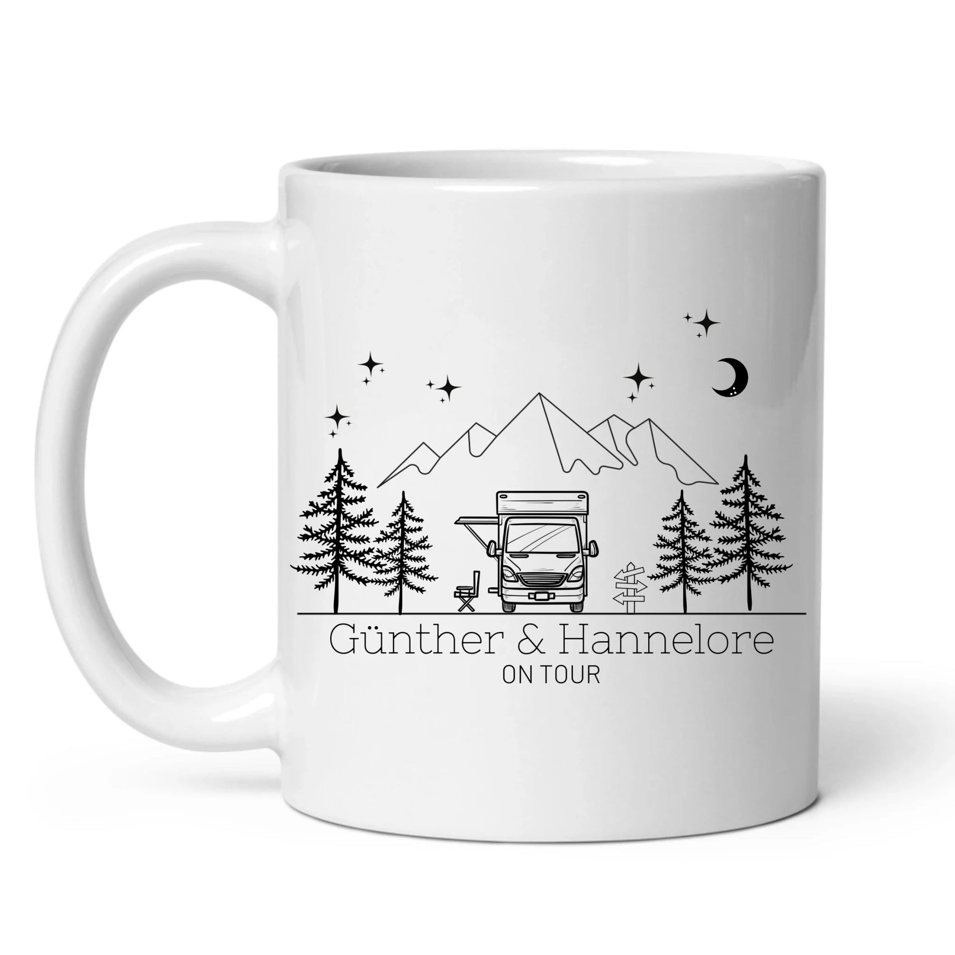 Personalisierte Emaille Camping Tasse Wohnmobil / Wohnwagen Little Mathilda Little Mathilda Emaille Tasse