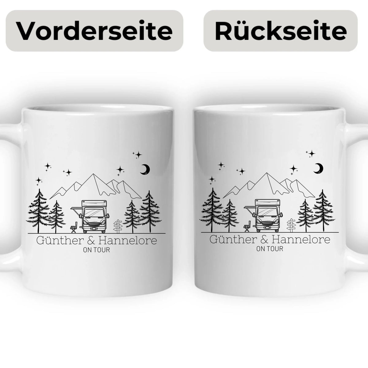 Personalisierte Emaille Camping Tasse Wohnmobil / Wohnwagen Little Mathilda Little Mathilda Emaille Tasse