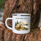Personalisierte Emaille Camping Tasse Zelt & Berge Little Mathilda Little Mathilda Emaille Tasse