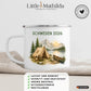 Personalisierte Emaille Camping Tasse Zelt & Berge Little Mathilda Little Mathilda Emaille Tasse
