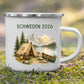 Personalisierte Emaille Camping Tasse Zelt & Berge Little Mathilda Little Mathilda Emaille Tasse