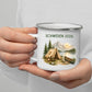 Personalisierte Emaille Camping Tasse Zelt & Berge Little Mathilda Little Mathilda Emaille Tasse