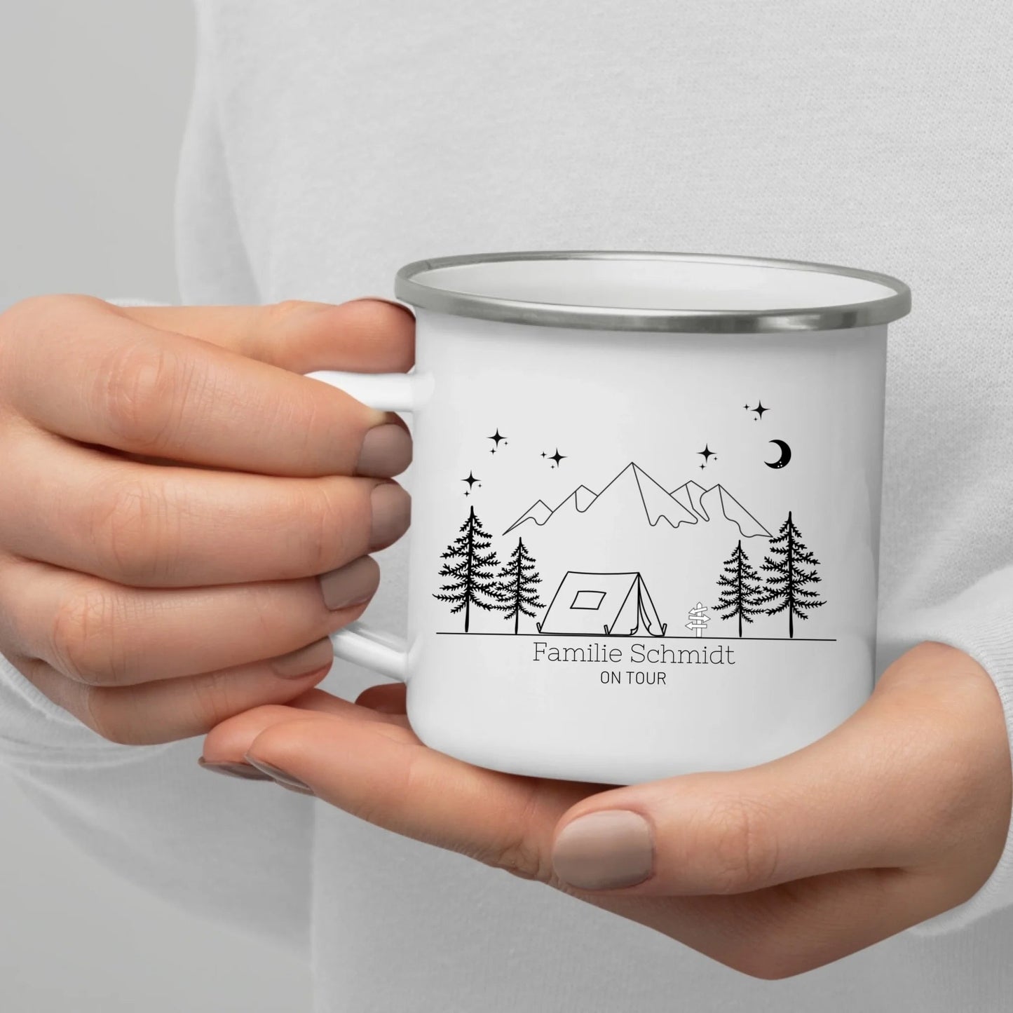 Personalisierte Emaille Camping Tasse "Zelt" Little Mathilda Little Mathilda Emaille Tasse