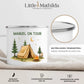 Personalisierte Emaille Camping Tasse Zelturlaub Little Mathilda Little Mathilda Emaille Tasse