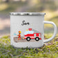 Personalisierte Emaille - Kindertasse mit Feuerwehrmann Little Mathilda Little Mathilda Emaille Tasse