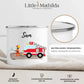 Personalisierte Emaille - Kindertasse mit Feuerwehrmann Little Mathilda Little Mathilda Emaille Tasse
