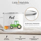 Personalisierte Emaille - Kindertasse mit Traktor im Heu Little Mathilda Little Mathilda Emaille Tasse