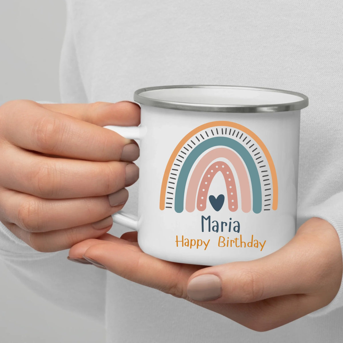 Personalisierte Emaille Kindertasse zum Geburtstag Little Mathilda Little Mathilda Emaille Tasse