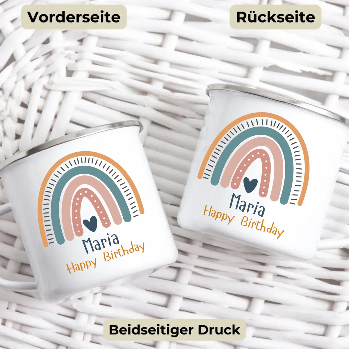 Personalisierte Emaille Kindertasse zum Geburtstag Little Mathilda Little Mathilda Emaille Tasse