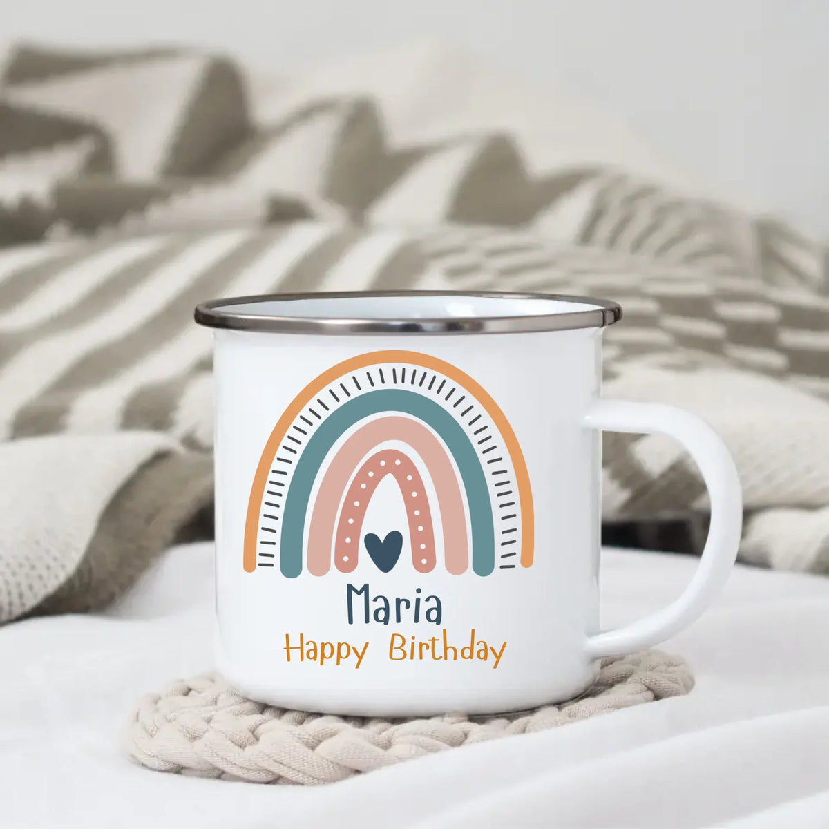 Personalisierte Emaille Kindertasse zum Geburtstag Little Mathilda Little Mathilda Emaille Tasse