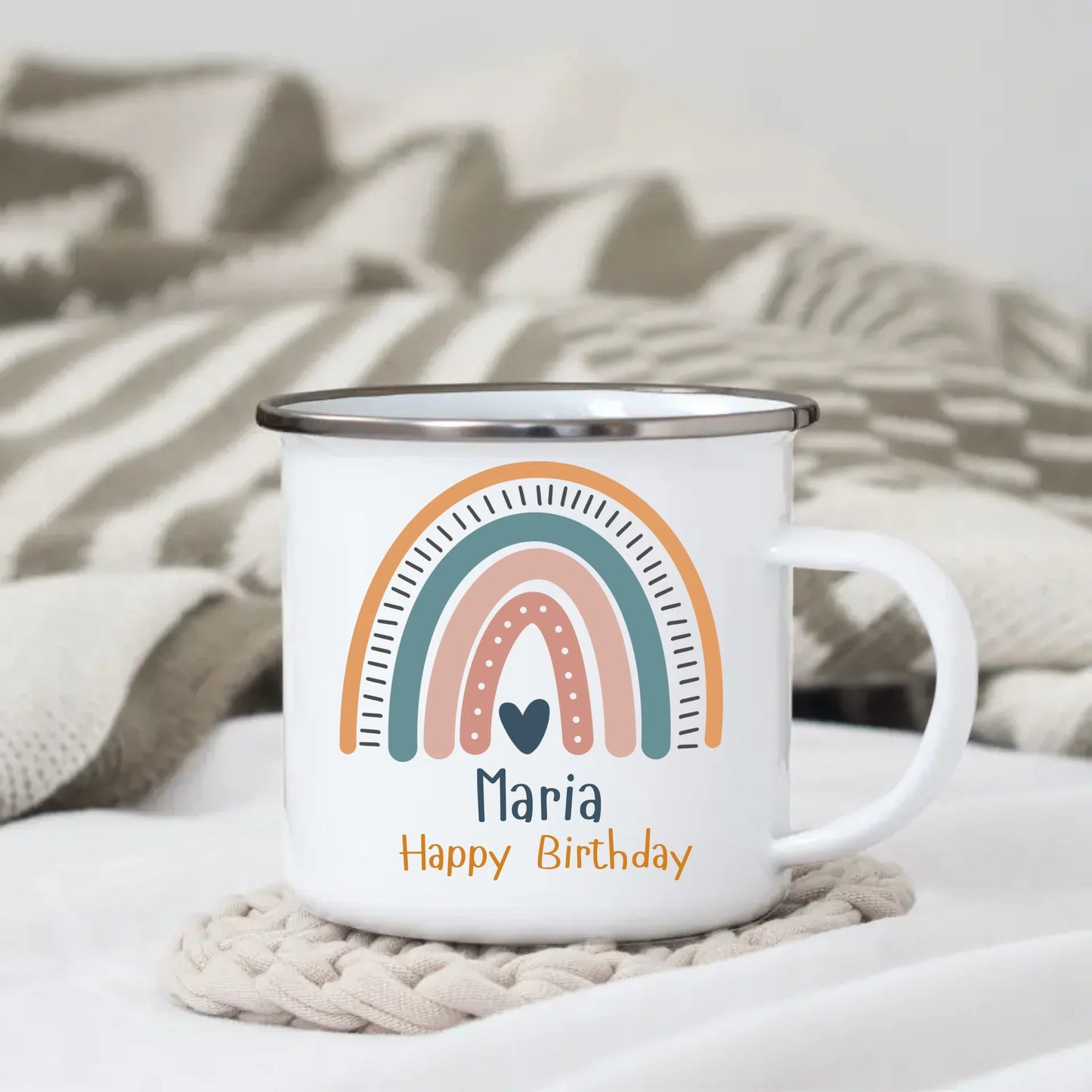 Personalisierte Emaille Kindertasse zum Geburtstag Little Mathilda Little Mathilda Emaille Tasse