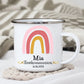 Personalisierte Emaille Kindertasse zur Erstkommunion in Regenbogen - Rosa Little Mathilda Little Mathilda Emaille Tasse