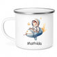 Personalisierte Emaille Tasse "Kleiner Raketenpilot" Little Mathilda Little Mathilda Emaille Tasse